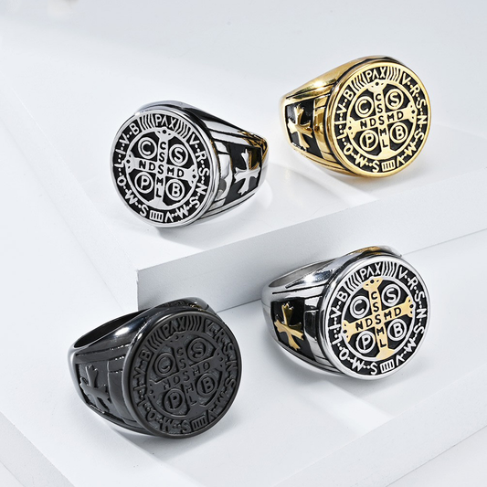 Christianartworkshop St. Benedict the Protector Ring