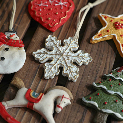 Christmas tree pendant: Resin Santa Claus & Snowman decoration for the Christmas tree