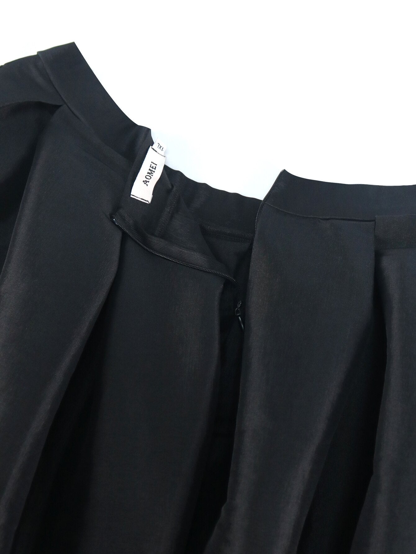 Plus Size Solid Black Ball Gown Long Skirt Woman