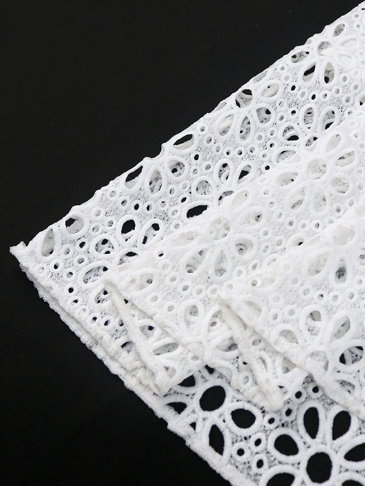 Elegant Lace Midi A Line Wedding Guests Dress Puff Sleeve