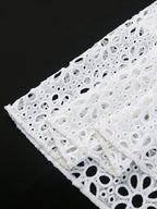Elegant Lace Midi A Line Wedding Guests Dress Puff Sleeve