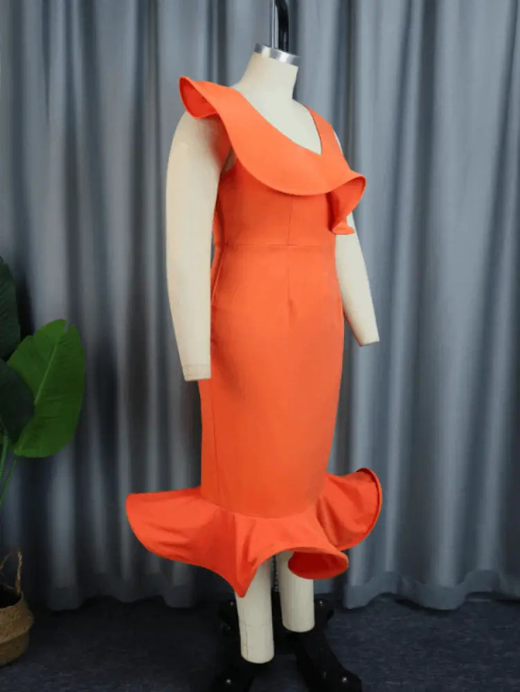 Deep V Neck Sleeveless Mermaid Party Dresses