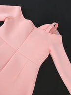 Flower Asymmetrical Midi Party Dress