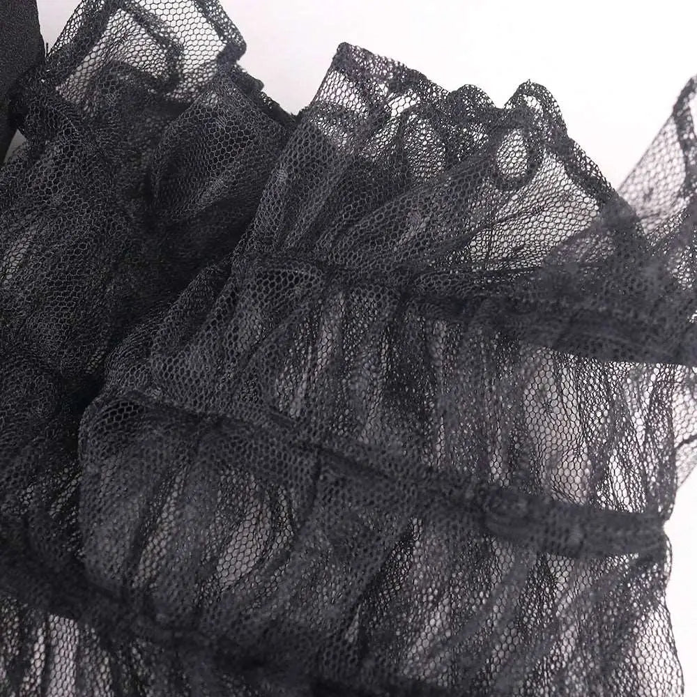 Off Shoulder Backless Mesh Patchwork Jumpsuit Woman