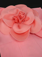 Plus Size 3D Flower Jumpsuit One Shoulder
