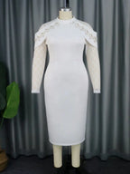 Plus Size White Lace Wedding Guest Dresses White Bridal Shower Dresses