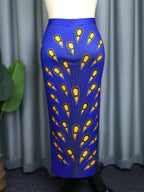 Printed Pencil  High Waist Long Skirt Summer