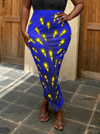 Printed Pencil  High Waist Long Skirt Summer