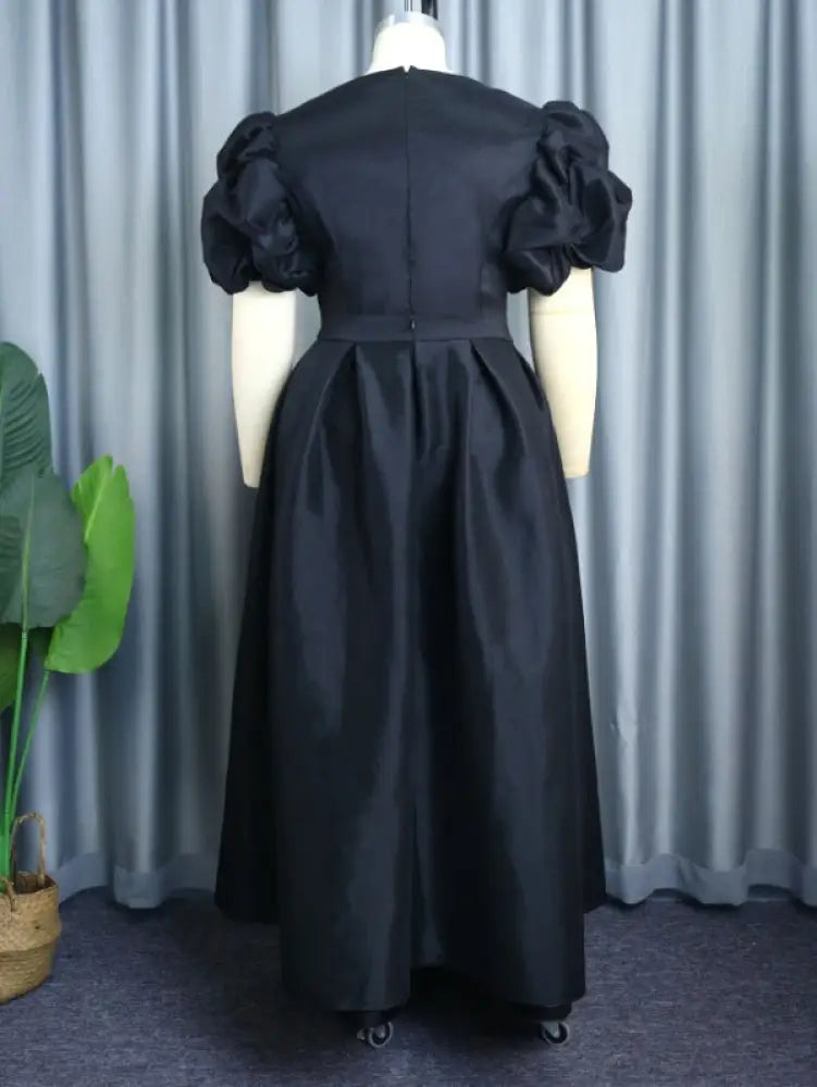 Puff Sleeve A Line Two Piece Skirt Sets