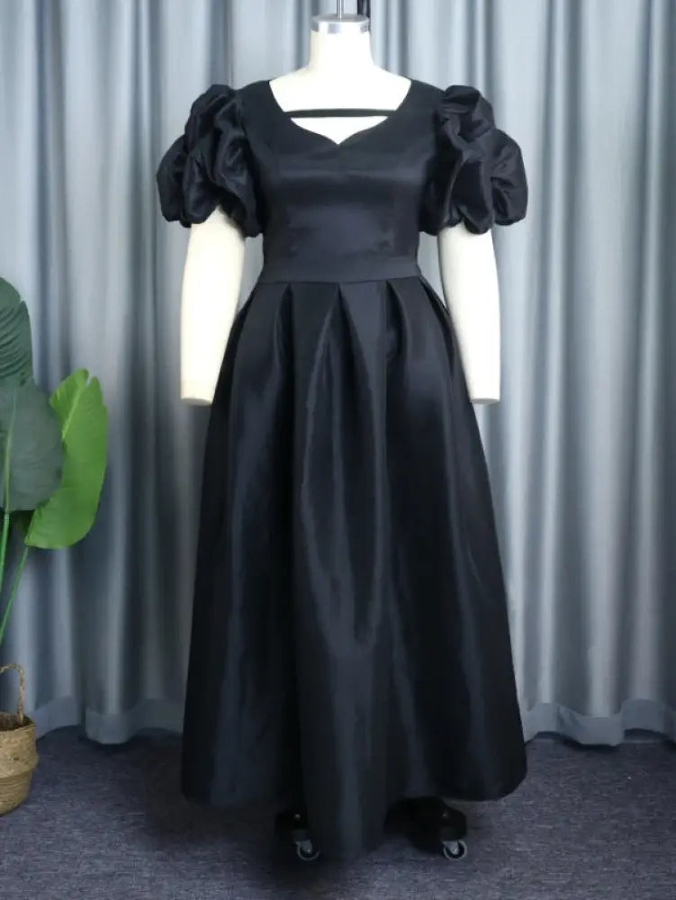 Puff Sleeve A Line Two Piece Skirt Sets
