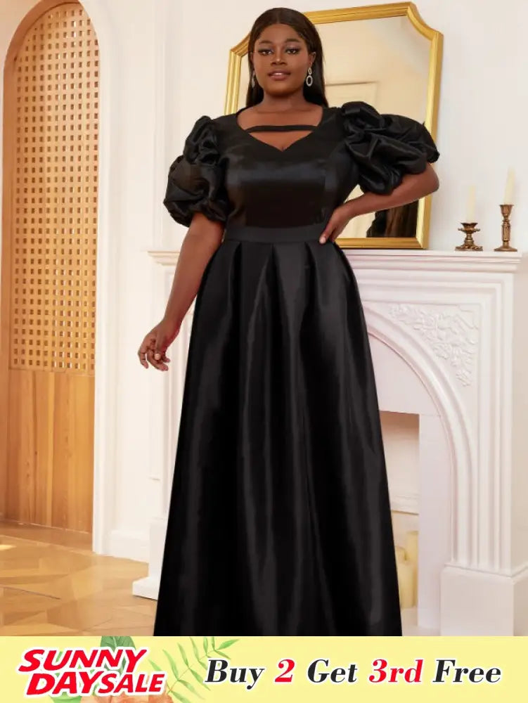 Puff Sleeve A Line Two Piece Skirt Sets