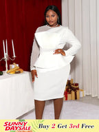 Sexy Long Sleeve Bead Mesh Patchwork Dress