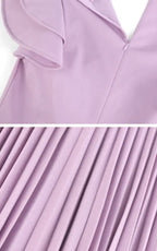 Square Collar Ruffle Pleated Party Dresses