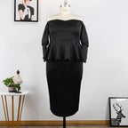 Two Piece Set Ruffles Strapless Suits