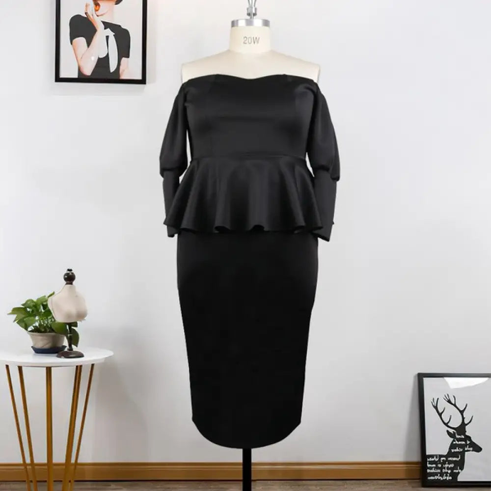 Two Piece Set Ruffles Strapless Suits