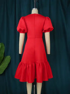 Women A-Line Red Dress Party 2023 New