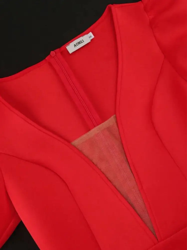 Women A-Line Red Dress Party 2023 New