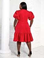 Women A-Line Red Dress Party 2023 New