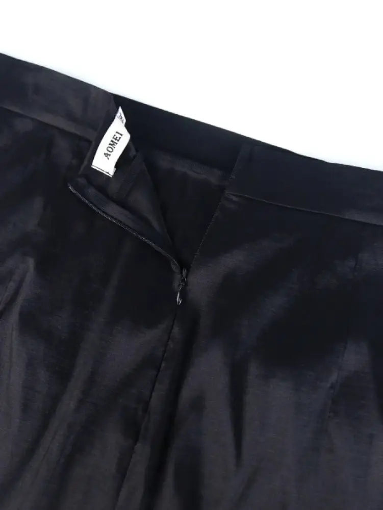 Women Black Skirt with Big Flower Sequins