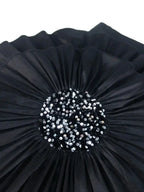 Women Black Skirt with Big Flower Sequins