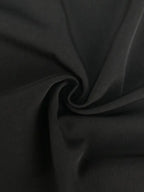Women V Neck Cloak Sleeve Black Blazers with Waist Belt