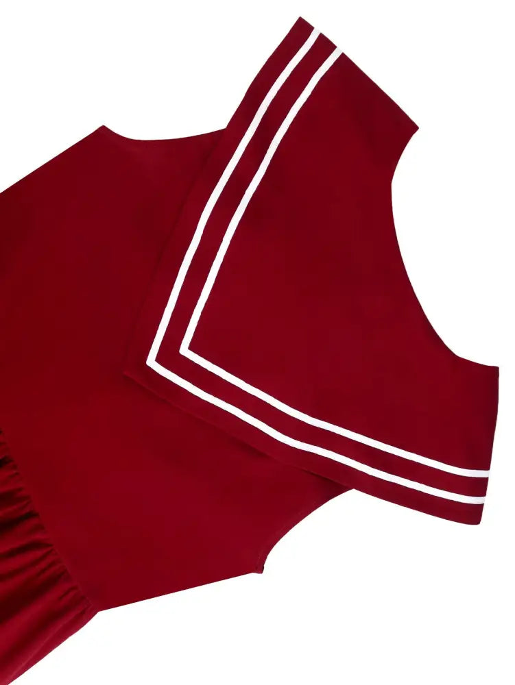 DRESS 50s Swing Dress Sleeveless A Line College Style Dress