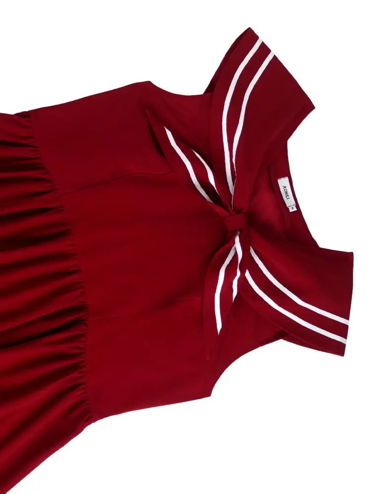 DRESS 50s Swing Dress Sleeveless A Line College Style Dress