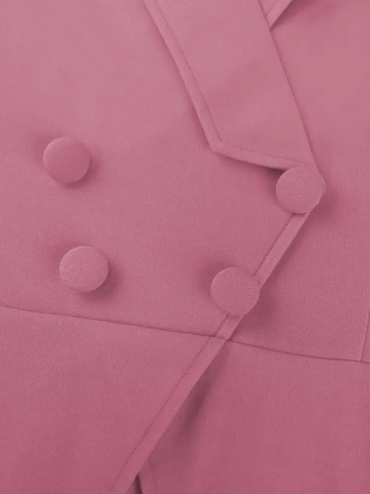 DRESS A-Line Pleated Office Dress V-Neck Short Sleeve Button Up