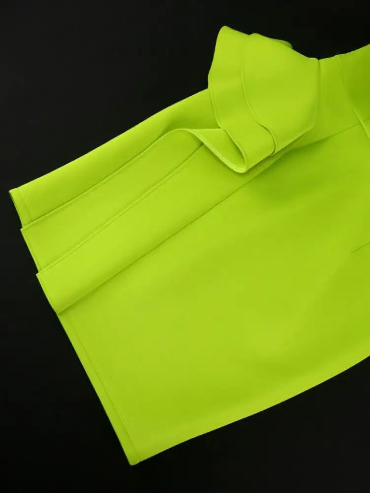DRESS Asymmetrical Dress O Neck Appliques Long Sleeve Ruffles
