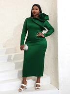 Bodycon Church Dress Women Autumn Wedding Guest Dresses