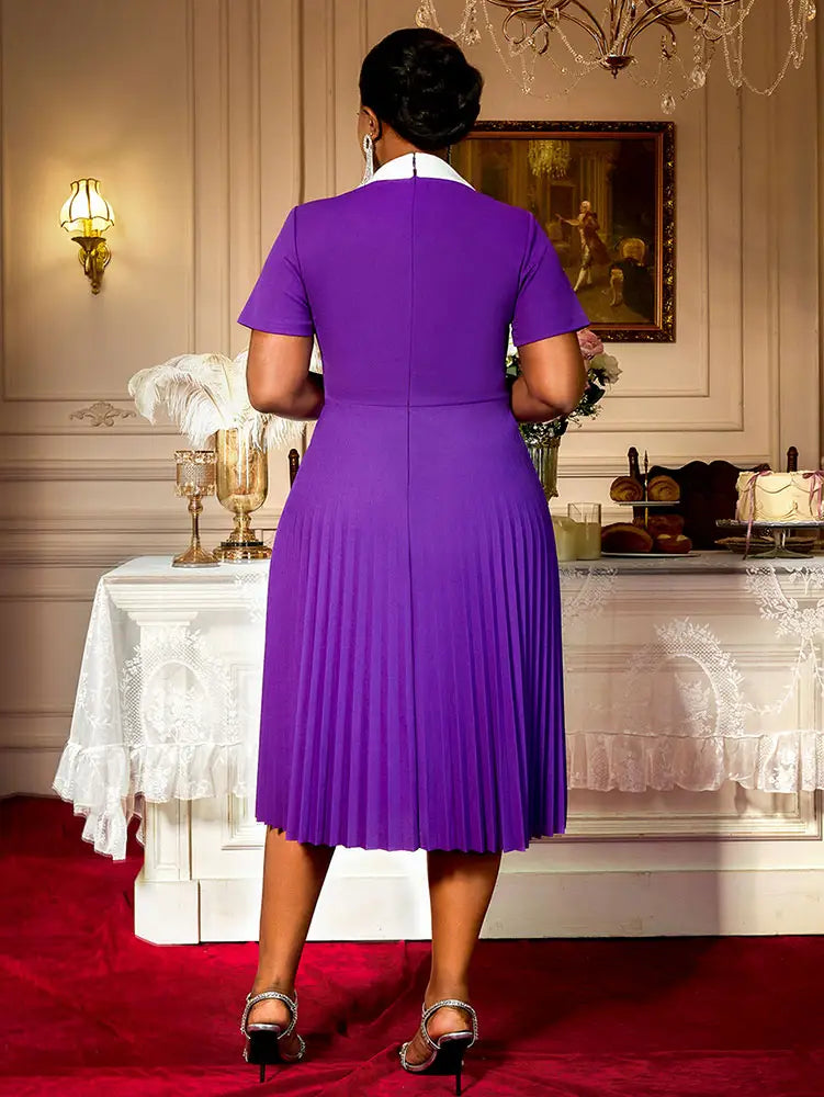 Church A Line Dresses Short Sleeves Square Collar With Bow
