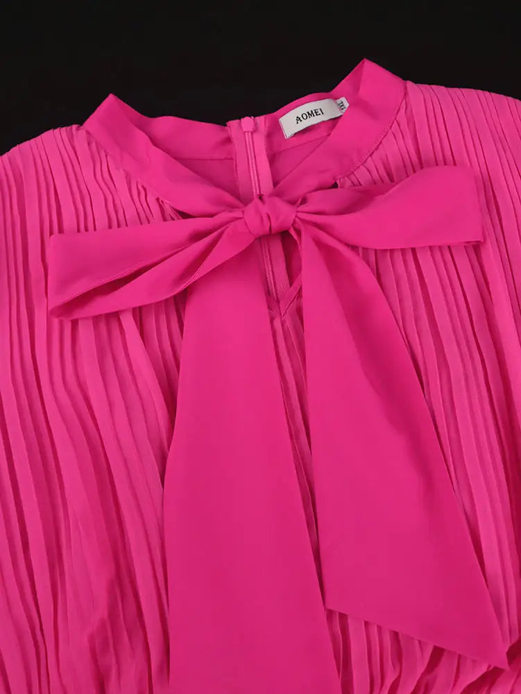 Church Clothes for Woman Plus Size Bow Collar Grace Causal