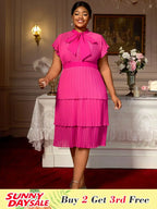 Church Clothes for Woman Plus Size Bow Collar Grace Causal
