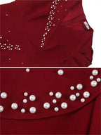 Church Dress Beading Half Sleeves Peplum Gown for Women