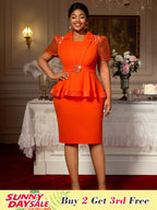 Church Dresses for Woman 2025 African Simple Grace Peplum