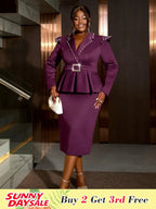 Classy Midi Dress for Women V Neck Beaded Long Sleeve