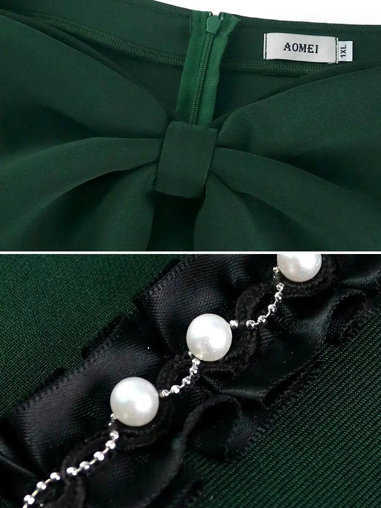Cocktail Dresses Bowtie Mini Bodycon Party Dress for Women
