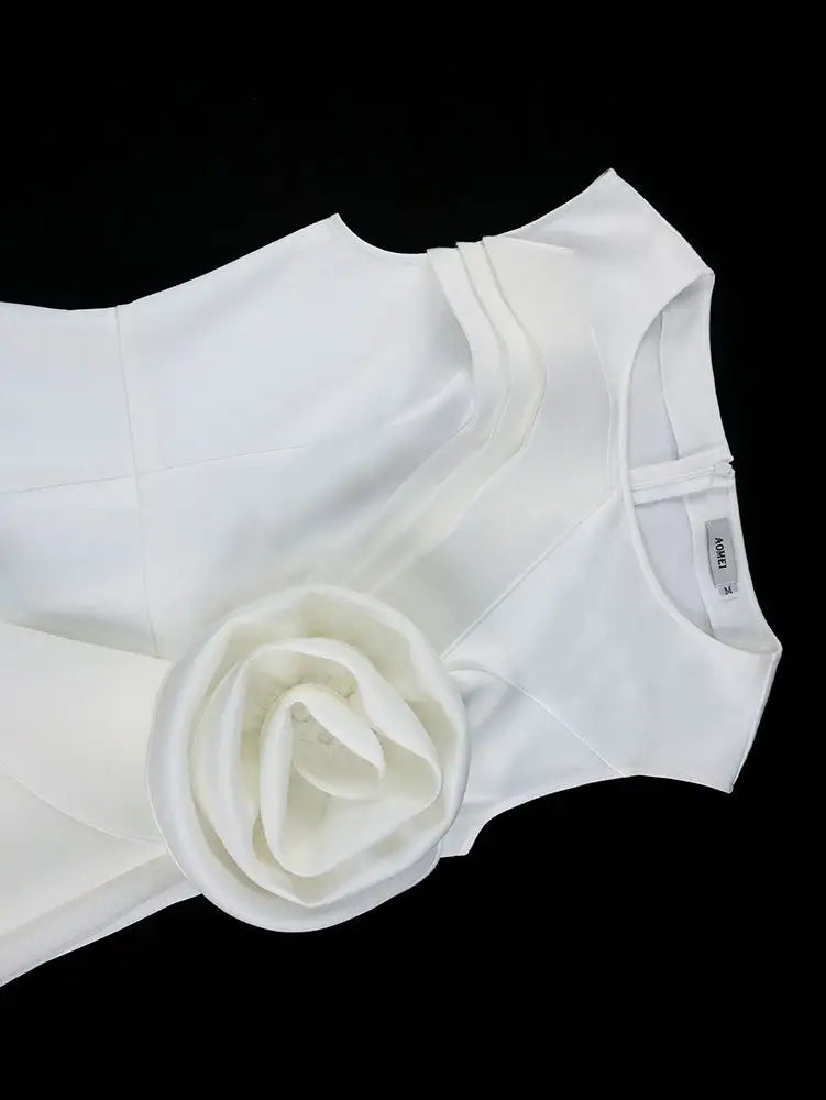 Dress for Wedding White Sleeveless Package Hip Dresses