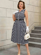 Easter Dress Floral Polka Dot Sleeveless A Line Dress