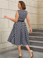 Easter Dress Floral Polka Dot Sleeveless A Line Dress