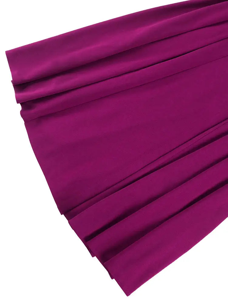 Elegant A Line Turn Down Collar Ruffles Midi Dresses