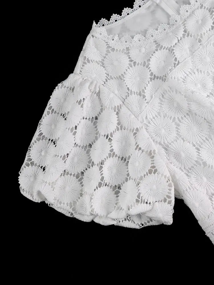 Elegant African Wedding Guest Gowns White Lace Dress
