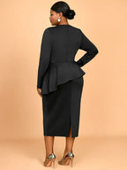 Elegant Business Casual Beaded Dress For Women Package Hip