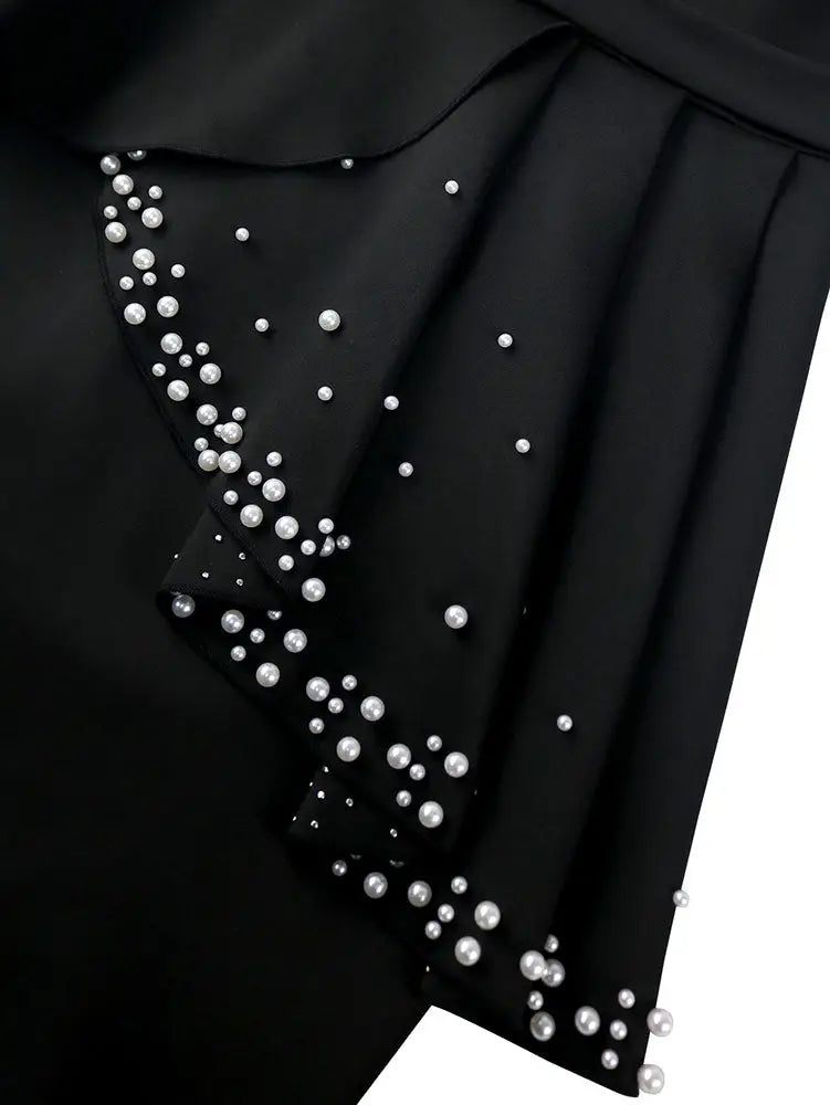 Elegant Business Casual Beaded Dress For Women Package Hip