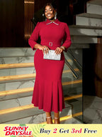 Elegant Church Dresses for Women Mermaid Long Sleeves
