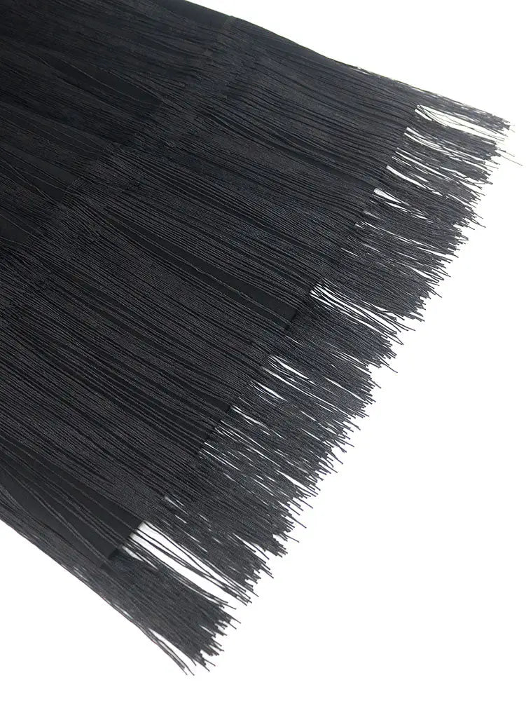 Elegant Luxury Mini Tassels Wedding Guest Dresses O Neck