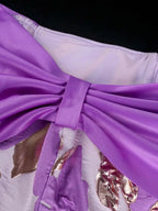 Elegant One Shoulder A Line Purple Party Dress for Women