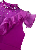 Elegant Wedding Guest Dresses Mesh Patchwork Beaded Split