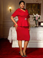 First Lady Church Dresses Peplum Tops  for Women Formal