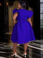 Flying Sleeve Short  A Line Dress For Women